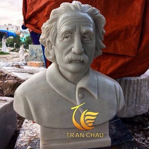 Tượng Bán Thân Chân Dung Albert Einstein Bằng Đá Đẹp