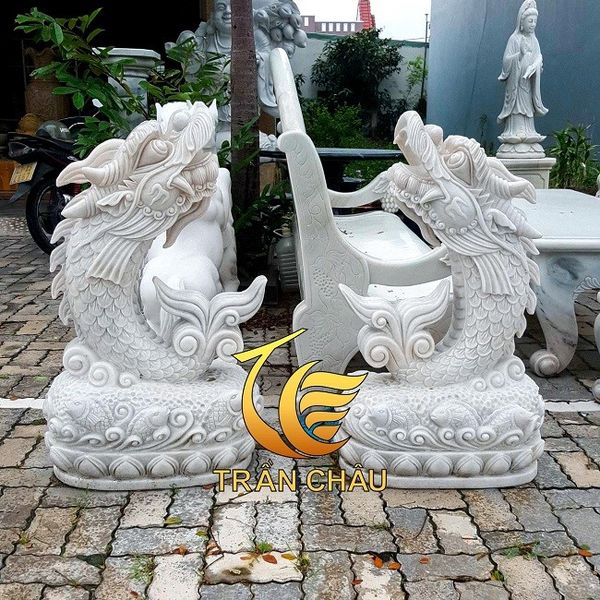 Tượng Cá Chép Hóa Rồng Trang Trí Sân Vườn Ở Đà Nẵng