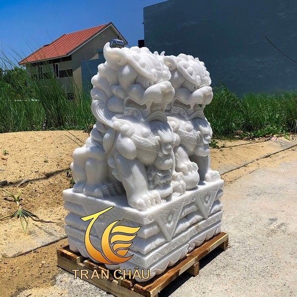 Những Mẫu Kỳ Lân Đá Trắng Đẹp Năm 2021 Tượng Kỳ Lân Phong Thủy Bằng Đá Để Cổng