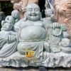 Tượng Phật Di Lặc Ngũ Phúc Bằng Đá Trắng Non Nước