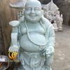 Tượng Phật Di Lặc Nhỏ Cầm Gậy Như Ý Đá Đẹp