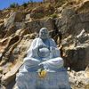 Tượng Phật La Hán Ngồi Tịnh Tâm Bằng Đá Nguyên Khối