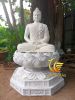 Tượng Phật Thích Ca Ngồi Tựa Đài Sen Để Bát Giác
