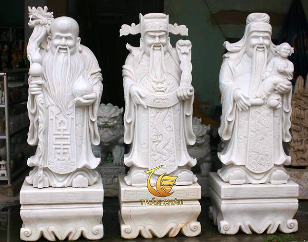 Tượng Phúc Lộc Thọ Tài Hỷ Phát Tài Đá Tự Nhiên