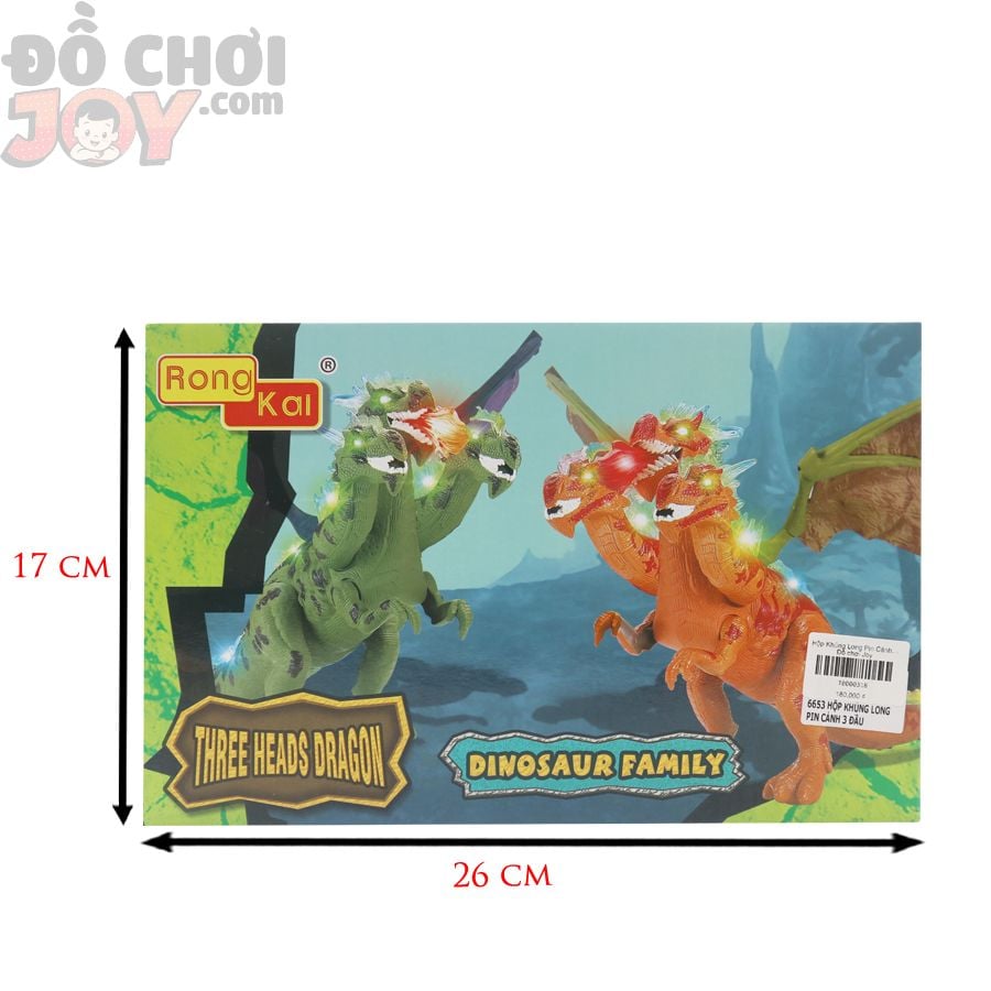  Đồ Chơi Bé Trai - Mô Hình Rồng Siêu Ấn Tượng - 3 Đầu Có Cánh RongKai 