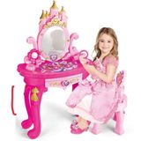  Đồ Chơi Bé Gái - Hộp Bàn Trang Điểm Lâu Đài + Ghế 11 Miếng 