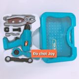  Đồ Chơi Bé Trai - Hộp Vali Kềm Búa, Khoan, Chìa Khóa, Tua Vít, Ốc Tool Set (Xanh) 