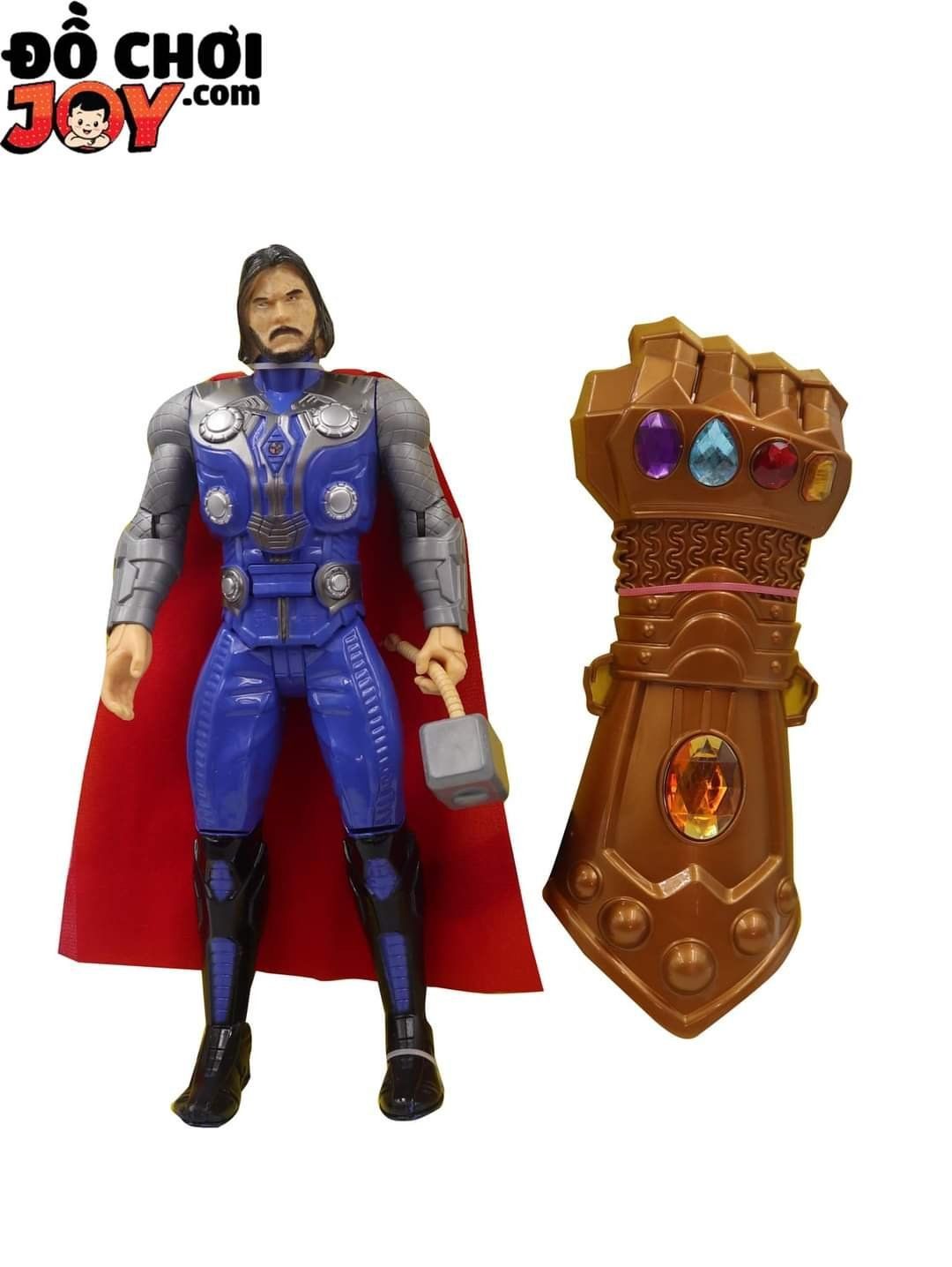  Đồ Chơi Bé Trai - Hộp Sn 1T Thần Sấm (Thor) Pin Nút + Găng Tay Thanos 