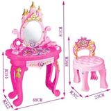  Đồ Chơi Bé Gái - Hộp Bàn Trang Điểm Lâu Đài + Ghế 11 Miếng 