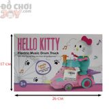  Đồ Chơi Bé Gái - Mèo Kitty Đứng Xe Hơi Đánh Trống - Pin Nhạc Đèn 
