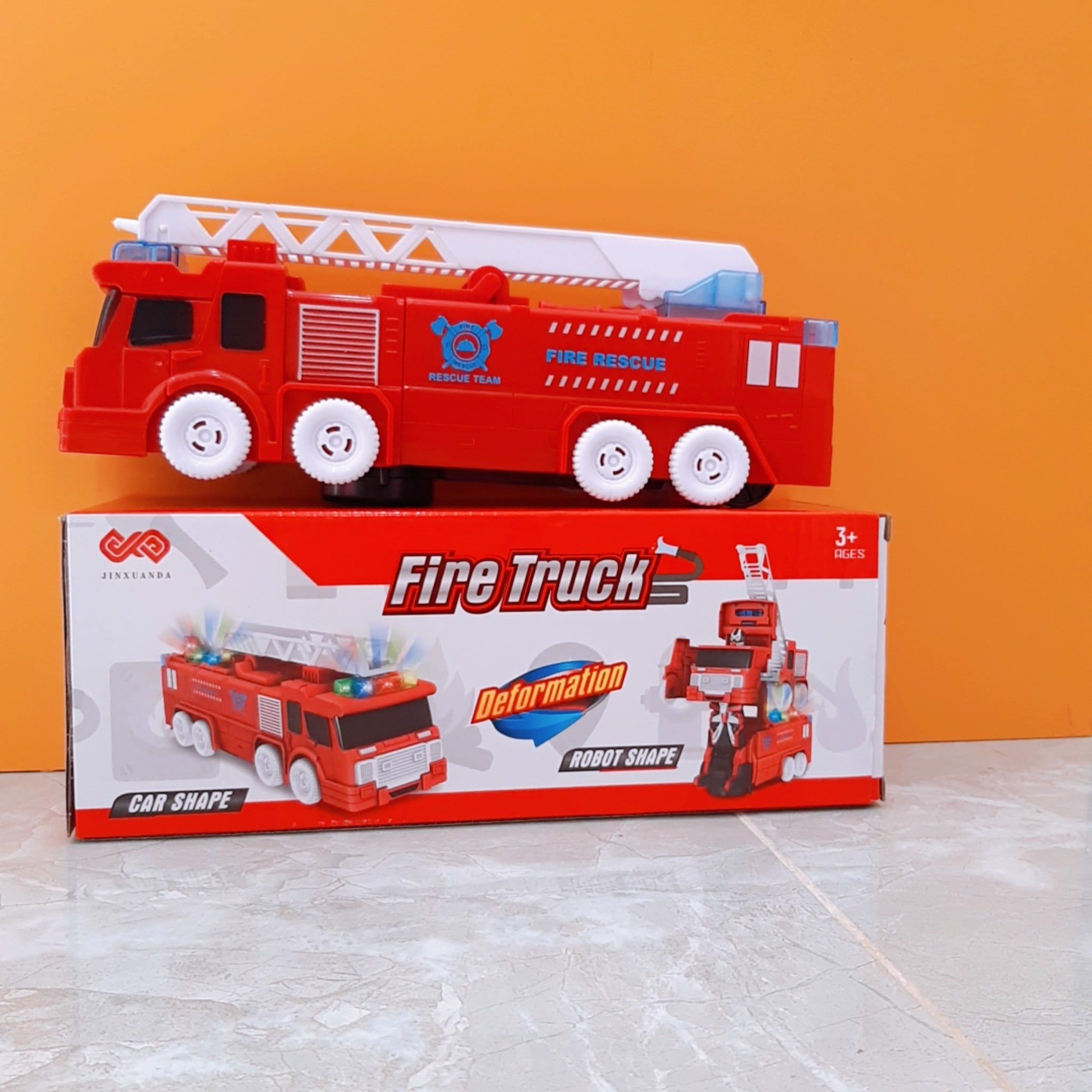  Đồ Chơi Bé Trai - Xe Cứu Hỏa Biến Hình Robot 