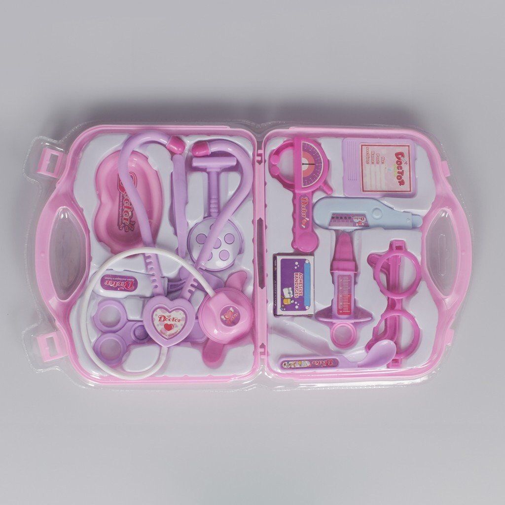  Đồ Chơi Bé Gái - Vĩ Ép Hộp Vali Bác Sĩ Hồng 