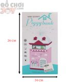  Đồ Chơi Bé Gái - Hộp Ống Heo Atm Vân Tay Hình Ngôi Nhà - Dùng Pin 