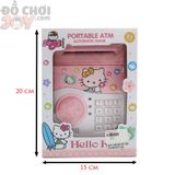  Đồ Chơi Bé Gái - Hộp Vali Ống Heo Atm Mèo Hello Kitty - Dùng Pin 