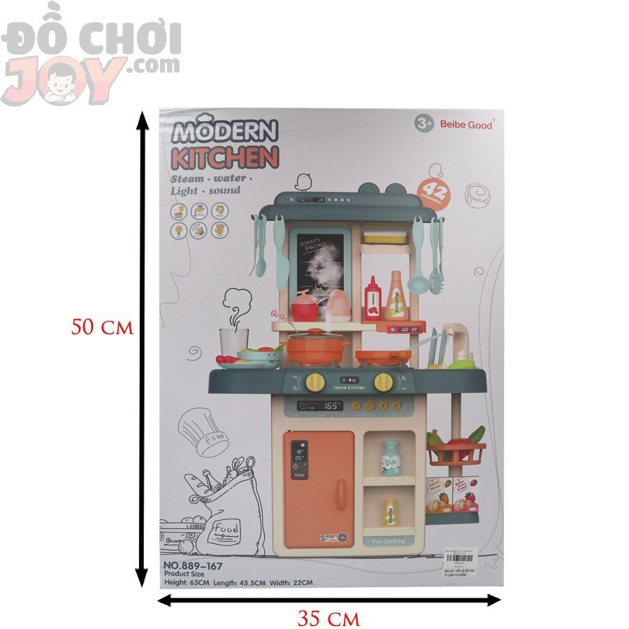  Đồ Chơi Bé Gái - Hộp Đồ Chơi Nhà Bếp Cao Cấp Cho Bé - Modern Kitchen 
