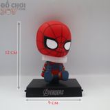  Đồ Chơi Bé Trai - Đầu Lắc Xe Hơi Avenger - Spiderman - Iron Man - Hulk - Captian - Thanos 