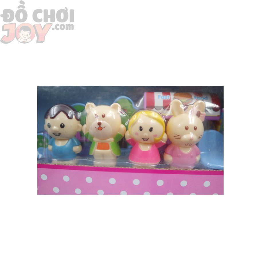  Đồ Chơi Bé Gái - Hộp Nhà Villa - Cute House - Thỏ + Gấu + Bé Trai + Bé Gái 