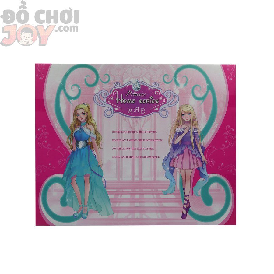  Đồ Chơi Bé Gái - Hộp Barbie Princess Home Series - Váy Xanh Dương - Mắt Thủy Tinh, Khớp Tay Chân + Phụ kiện + Cún Cưng 