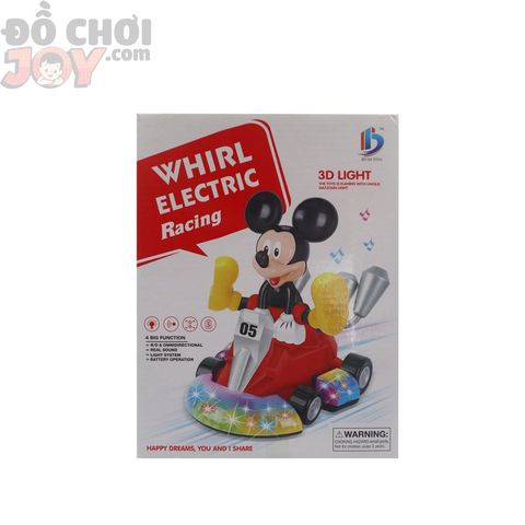 Mickey Lái Xe Đua - Pin Nhạc Đèn 3D
