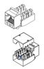 105391010 - Premium Line Category 5e 90° Unshielded Navigator Keystone Jack, Dual Type IDC, White