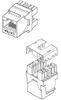 106121020 - Premium Line Category 6  180° Unshielded Keystone Jack, Dual Type IDC, Black