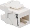 106121020 - Premium Line Category 6  180° Unshielded Keystone Jack, Dual Type IDC, Black