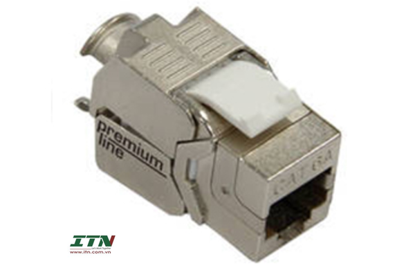 109824010 - Premium Line Category 6A 180° Shielded Die-casting Keystone Jack, Slim type