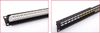 170252402 - Thanh đấu nối cáp đồng Cat6 mật độ cao, chống nhiễu, loại rỗng, có 24 cổng, 1U, có 1 thanh quản lý, màu đen