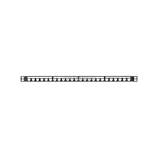 170282402 - 0.5U 24 Ports Shielded Unloaded Patch Panel with cable management