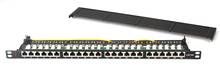 179272412 - Premium Line Category 6A 90° 0.5U Shielded Patch Panel, Dual Type IDC, 24-Ports, black