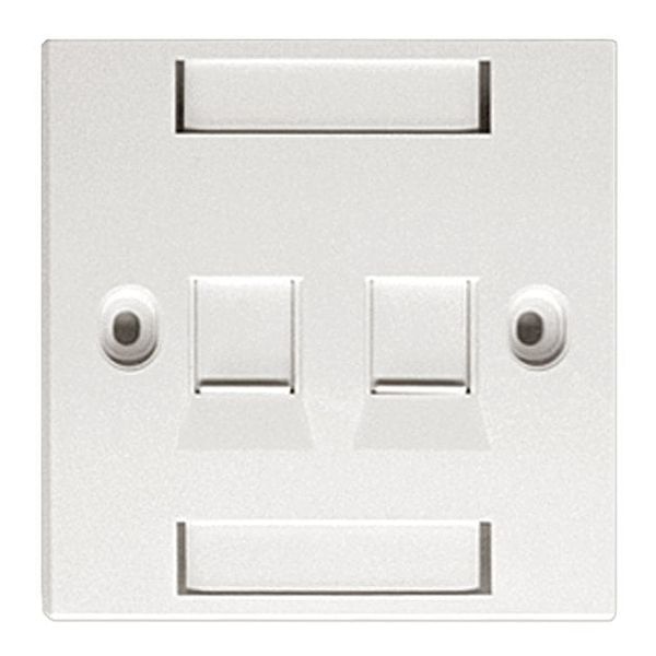 1859050-1 - Mặt 2 cổng màu trắng hình vuông Commscope