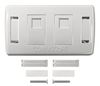 Mặt âm tường 2 cổng dạng mỏng 2-1427030-2 Commscope có nắp bảo vệ màu trắng