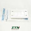 2-1427030-3 - Mặt 3 cổng loại trang trí với nắp sập và nhãn màu trắng Commscope