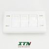 2-1427030-3 - Mặt 3 cổng loại trang trí với nắp sập và nhãn màu trắng Commscope