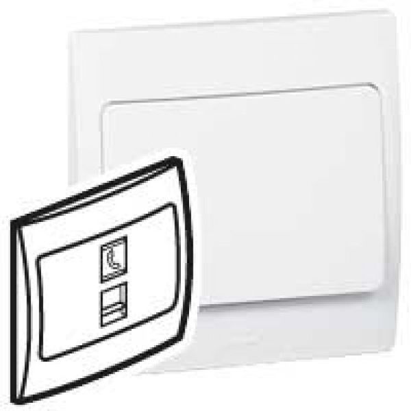 281160 Legrand Telephone socket Mallia - RJ 11 - 4 contacts - white