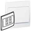 281166 Legrand Mallia Telephone socket RJ 11 + Data Cat. 5e socket RJ 45 - white