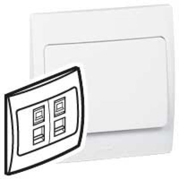 281164 Legrand Data socket Mallia - double RJ 45 - Cat. 5e - UTP - white