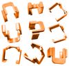 Modular Plug Color Clip Commscope 2843022-X giúp phân biệt và quản lý các dây cáp, Orange, Blue, Red