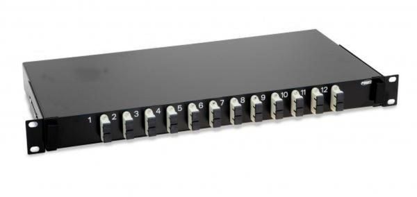 COMMSCOPE Fiber Optic Rack Mount Patch Enclosure 4-1206138-4, 1U, Duplex SC, 24-Fiber, MM