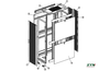 615881482 - Design Enhanced Server Cabinet with perforated front door, height 48U, width 800mm, depth 1070mm, black
