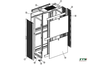 615888422 - Design Enhanced Server Cabinet with perforated front door, height 42U, width 800mm, depth 800mm, black