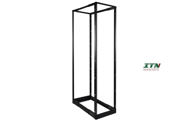618367422 - 4-Post Open Frame Rack, Height 42U, Black