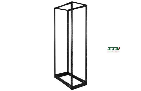 618367482 - 4-Post Open Frame Rack, Height 48U, Black