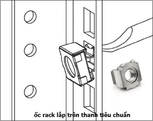 Ốc tủ Rack M6, ốc cài tủ rack, ốc lắp rack chuyên dụng [BỊCH 100 BỘ]  linhkienmang.net