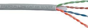 209942225 - Premium Line Category 6A U/UTP Installation Cable, 500m reel, LSOH, Grey