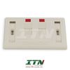 Mặt 2 cổng màu ngà hình chữ nhật 272368-2 Commscope