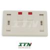 Mặt 2 cổng màu ngà hình chữ nhật 272368-2 Commscope