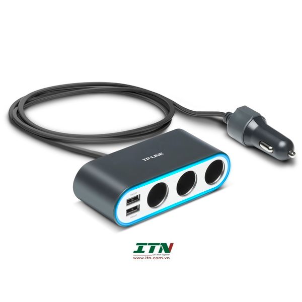 CP250 - Bộ Chuyển Đổi Nguồn Lighter Cigarette 3 cổng với 2 cổng sạc USB