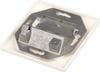 123x120y0 - Premium Line 2-Port 45° Faceplate for Keystone with Shutter, 80×80 mm, RAL 9010