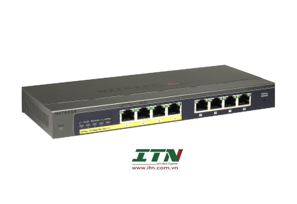 GS108PE - 8 Port Gigabit Ethernet PoE Smart Managed Plus Switch with 4-Ports PoE